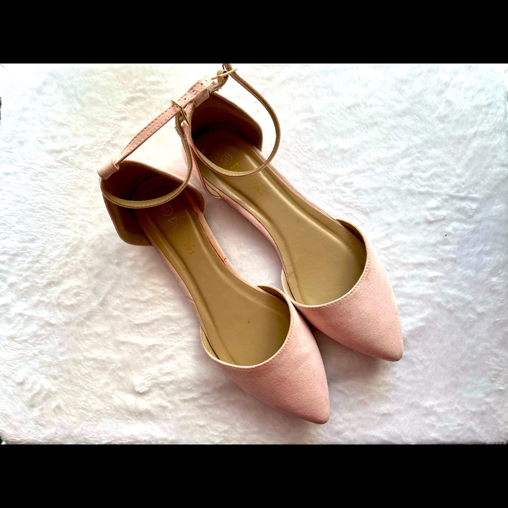 Women's Shoes Faux Suede Ankle Straps Pointed Toe